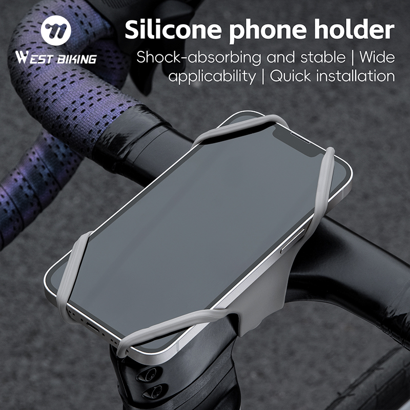 Phone Mount Handlebar - WEST BIKING Dudukan Ponsel Sepeda Silikon