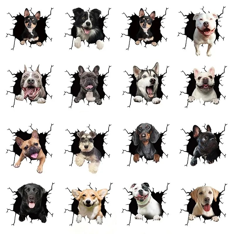 Motorcycle Gear Dogs - 1 Buah Stiker Anjing Bulldog Perancis