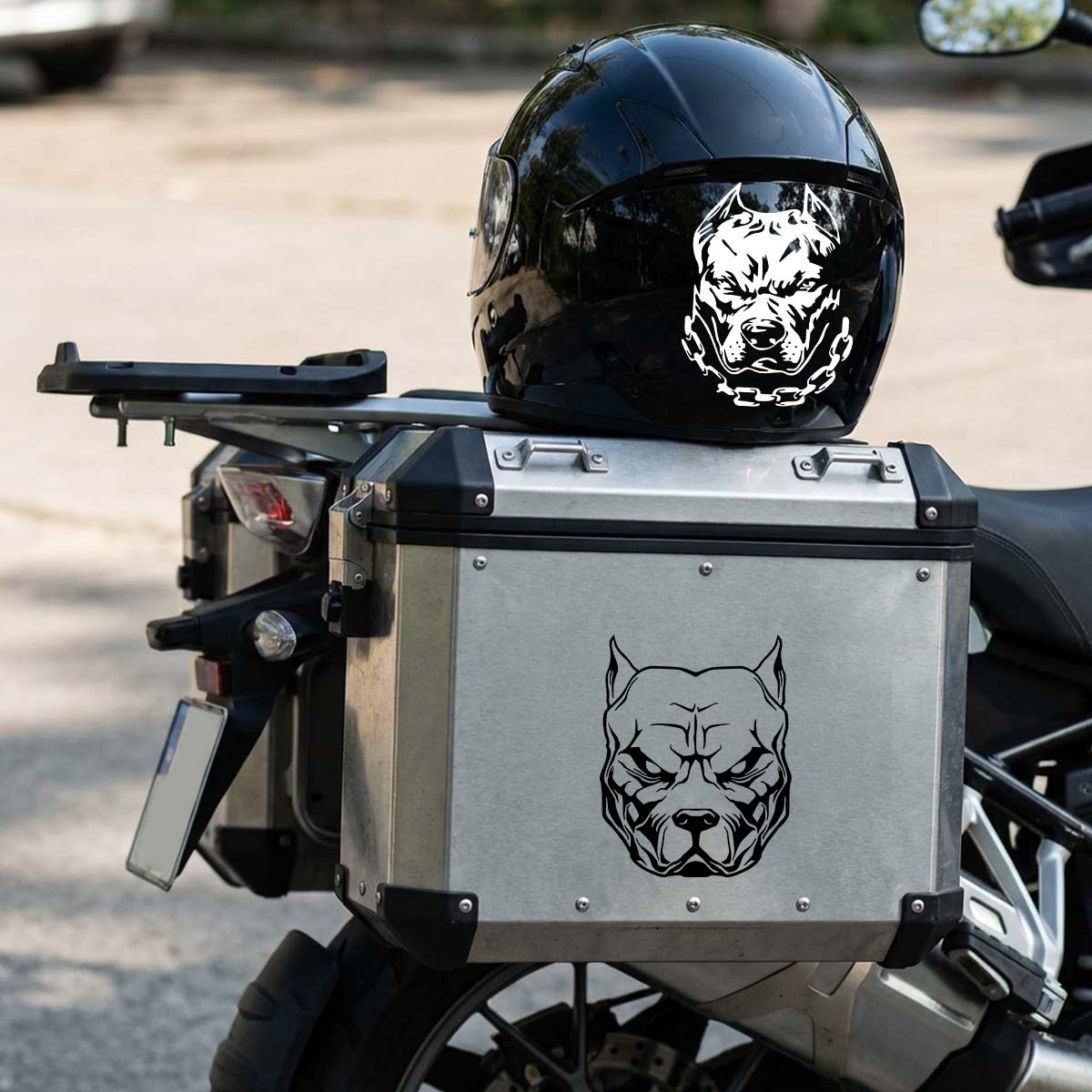 2PCS/SET Stiker Kepala Anjing  - Motorcycle Gear Dogs ulasan dan harga