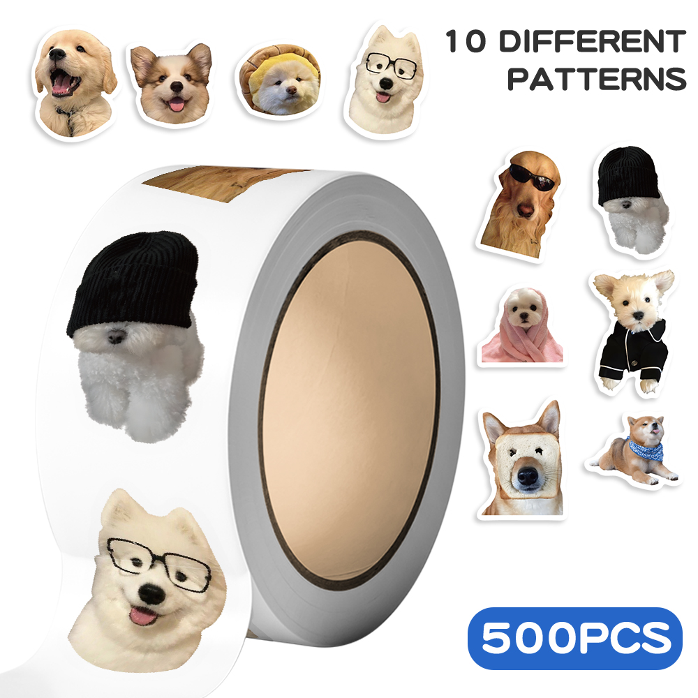500pcs Stiker Ekspresi Anjing  - Motorcycle Gear Dogs ulasan dan harga