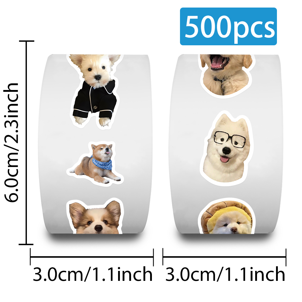 500pcs Stiker Ekspresi Anjing  - Motorcycle Gear Dogs ulasan dan harga