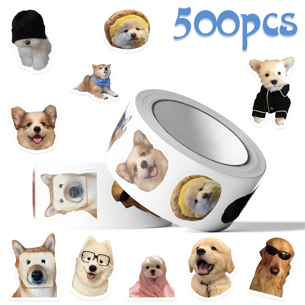 500pcs Stiker Ekspresi Anjing  - Motorcycle Gear Dogs ulasan dan harga
